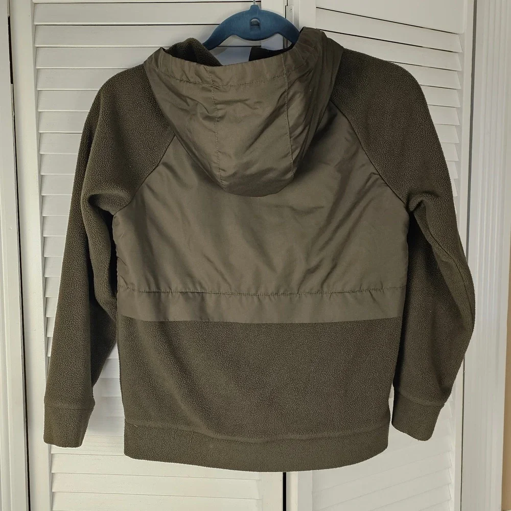 Nike 3Brand Russell Wilson‎ Khaki Green Arctic Fleece Hoodie Jacket Medium 10 12
